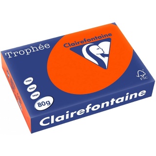 Clairefontaine Kopierpapier Trophee 1873C A4 80 g ziegelrot 500 Blatt