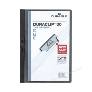Durable Klemmmappe Duraclip 30 220001 DIN A4 30 Blatt schwarz
