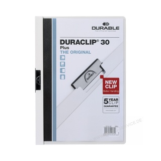 Durable Klemmmappe Duraclip 30 220002 DIN A4 30 Blatt wei