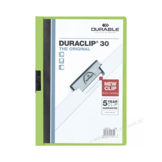 Durable Klemmmappe Duraclip 30 220005 DIN A4 30 Blatt grn