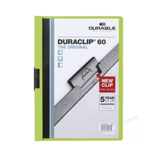 Durable Klemmmappe Duraclip 60 220905 DIN A4 60 Blatt grn