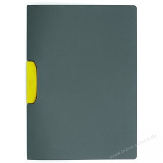 Durable Klemmmappe Duraswing Color 230404 A4 30 Blatt anthrazit gelb 5er Pack