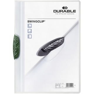 Durable Klemmmappe Swingclip 226005 A4 30 Blatt transparent grn