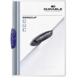 Durable Klemmmappe Swingclip 226007 A4 30 Blatt transparent dunkelblau