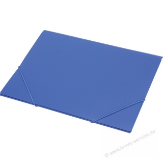 PP-Eckspanner-Jurismappe DIN A4 mit Gummizug blau