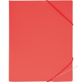PP-Eckspanner-Jurismappe DIN A4 mit Gummizug rot