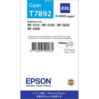 Epson Tintenpatrone T7892 XXL cyan