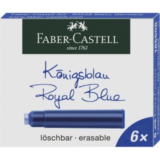 Faber-Castell Tintenpatronen 185506 Standard knigsblau 6er Pack