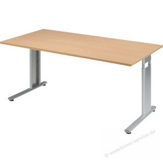 Gerambel Schreibtisch Flex S-617103-BS 160 cm buche silber