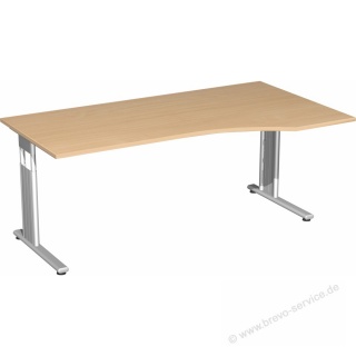 Gerambel Schreibtisch Flex S-617305-BS 180 cm buche silber