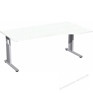 Gerambel Schreibtisch Flex S-617305-WS 180 cm wei silber