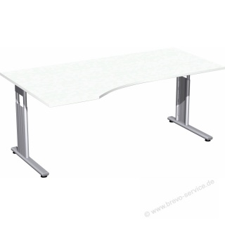 Gerambel Schreibtisch Flex S-617306-WS 180 cm wei silber