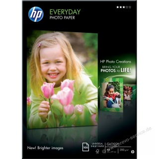 HP Fotopapier Everyday Q2510A glnzend A4 200 g 100 Blatt