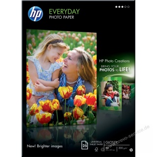 HP Fotopapier Everyday Q5451A glänzend A4 200 g 25 Blatt