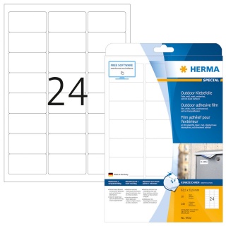Herma Folien-Etiketten Outdoor 9532 wei 240er Pack