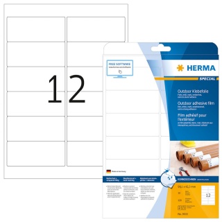 Herma Folien-Etiketten Outdoor 9533 wei 120er Pack