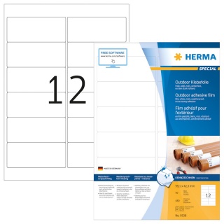 Herma Folien-Etiketten Outdoor 9538 wei 480er Pack