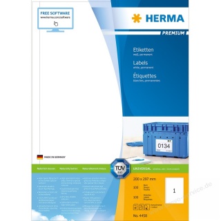 Herma Premium-Universal-Etiketten 4458 weiß 100 Blatt