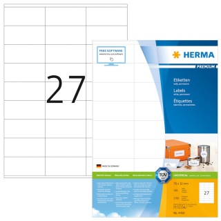 Herma Premium-Universal-Etiketten 4450 wei 100 Blatt