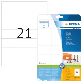 Herma Premium-Universal-Etiketten 5054 wei 25 Blatt