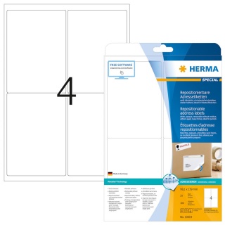 Herma Special-Etiketten 10019 Movables wieder ablsbar wei 25 Blatt