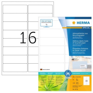 Herma Special-Etiketten 10730 naturwei 1280er Pack