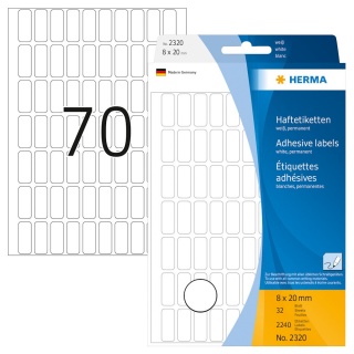 Herma Vielzweck-Etiketten 2320 8 x 20 mm wei 2240er Pack