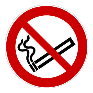 Hinweisschild Verbotszeichen P002 Rauchen verboten 200 mm