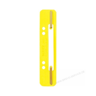 Leitz Kunststoff-Heftstreifen PP 37100015 Deckleiste gelb 25er Pack