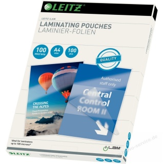 Leitz Heilaminierfolien iLAM 33826 DIN A4 100er Pack