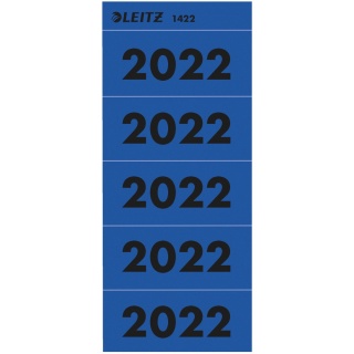 Leitz Inhaltsschilder Jahreszahl 2022 14220035 blau 100er Pack