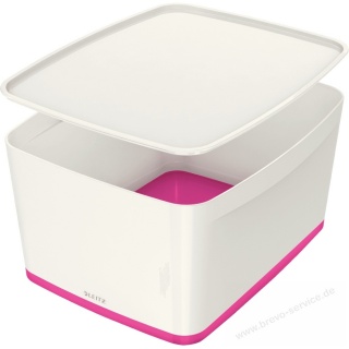 Leitz MyBox 52161023 Aufbewahrungsbox gro mit Deckel pink