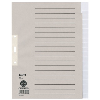 Leitz Papier-Register 12200085 DIN A4 Überbreite blanko grau