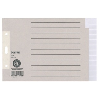 Leitz Papier-Register 12260085 DIN A5 quer berbreite blanko grau