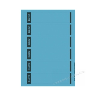 Leitz Rückenschild PC beschriftbar 16862035 blau 25 Blatt
