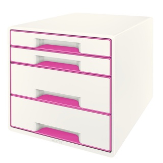 Leitz Schubladenbox WOW CUBE 52132023 DIN A4+ 4 Fcher pink