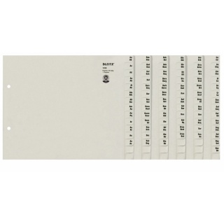 Leitz Serienregister 13360085 DIN A4 36-teilig A-Z grau 540 Blatt