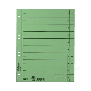 Leitz Trennblätter 16580055 A4 Überbreite grün 100er Pack