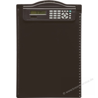 Maul Klemmbrett 2325490 DIN A4 mit integriertem Solar-Rechner schwarz