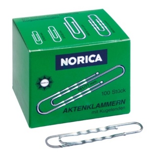 Norica Aktenklammern 2262 Kugelende 77 mm 100er Pack