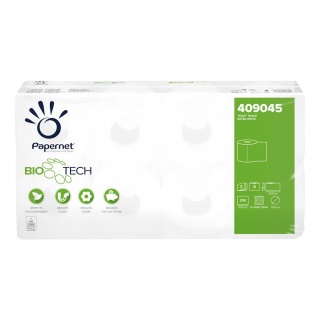 Papernet BIO-Tech Toilettenpapier 409045 3-lagig wei 8 Rollen