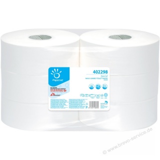 Papernet Toilettenpapier Großrolle Midi 402298 2-lagig hochweiß 6 Rollen