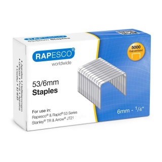 Rapesco Heftklammern 53/6 0749 verzinkt 5000er Pack