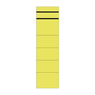 Rckenschilder selbstklebend kurz breit gelb 10er Pack