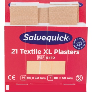 Salvequick Refill Pflaster-Strips 6470 Textil gro 21 Strips