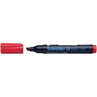 Schneider Permanentmarker Maxx 250 125002 Keilspitze 2 - 7 mm rot