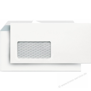 Sicherheitsbriefhüllen DL mit Fenster haftklebend weiß 500er Pack
