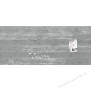 Sigel Glas-Magnettafel artverum GL248 130 x 55 cm grau Sichtbeton