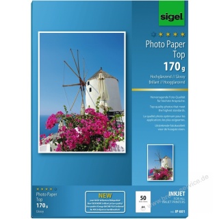 Sigel Inkjet Fotopapier Top IP601 DIN A4 170 g 50 Blatt