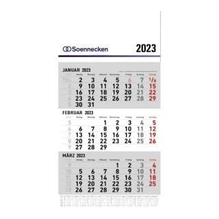 Soennecken Dreimonats-Wandkalender 5096-24 29,6 x 49 cm Jahr 2024
